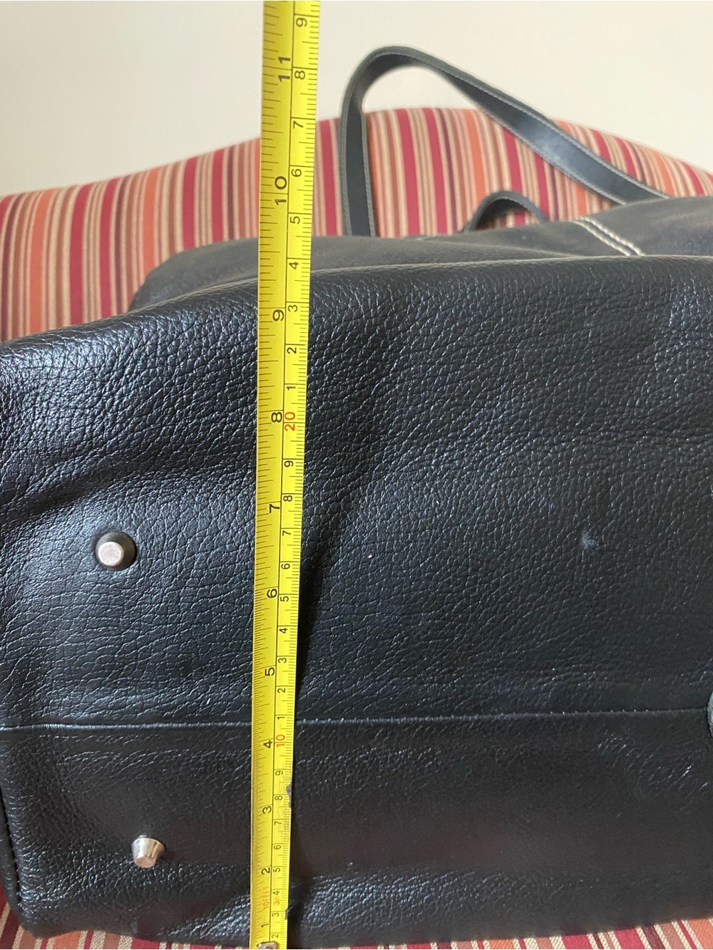 Roots vintage Black Leather Weekend Duffel Bag pebble leather - Picture 13 of 16